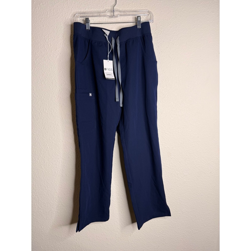 FIGS Kade Cargo Scrub Pants Womens Small Petite Navy Blue NWT